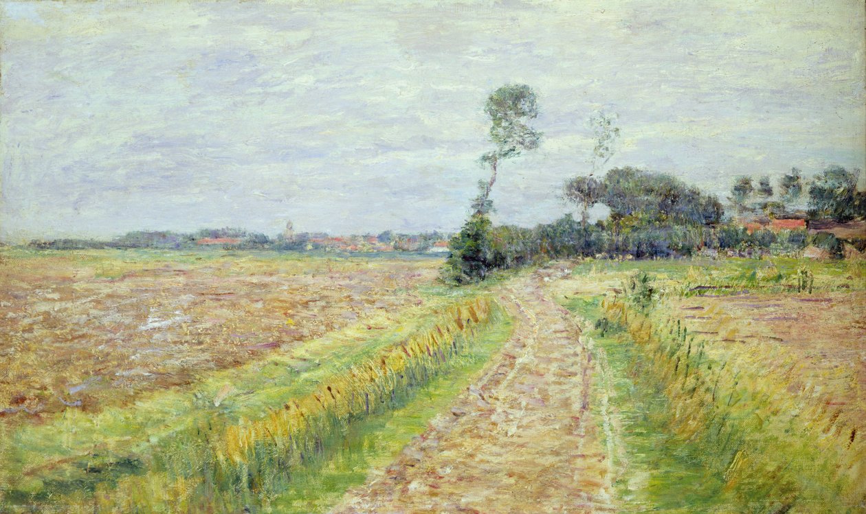 Hollanti, maisema korjatuilla pelloilla, 1890 tekijältä Paul Baum
