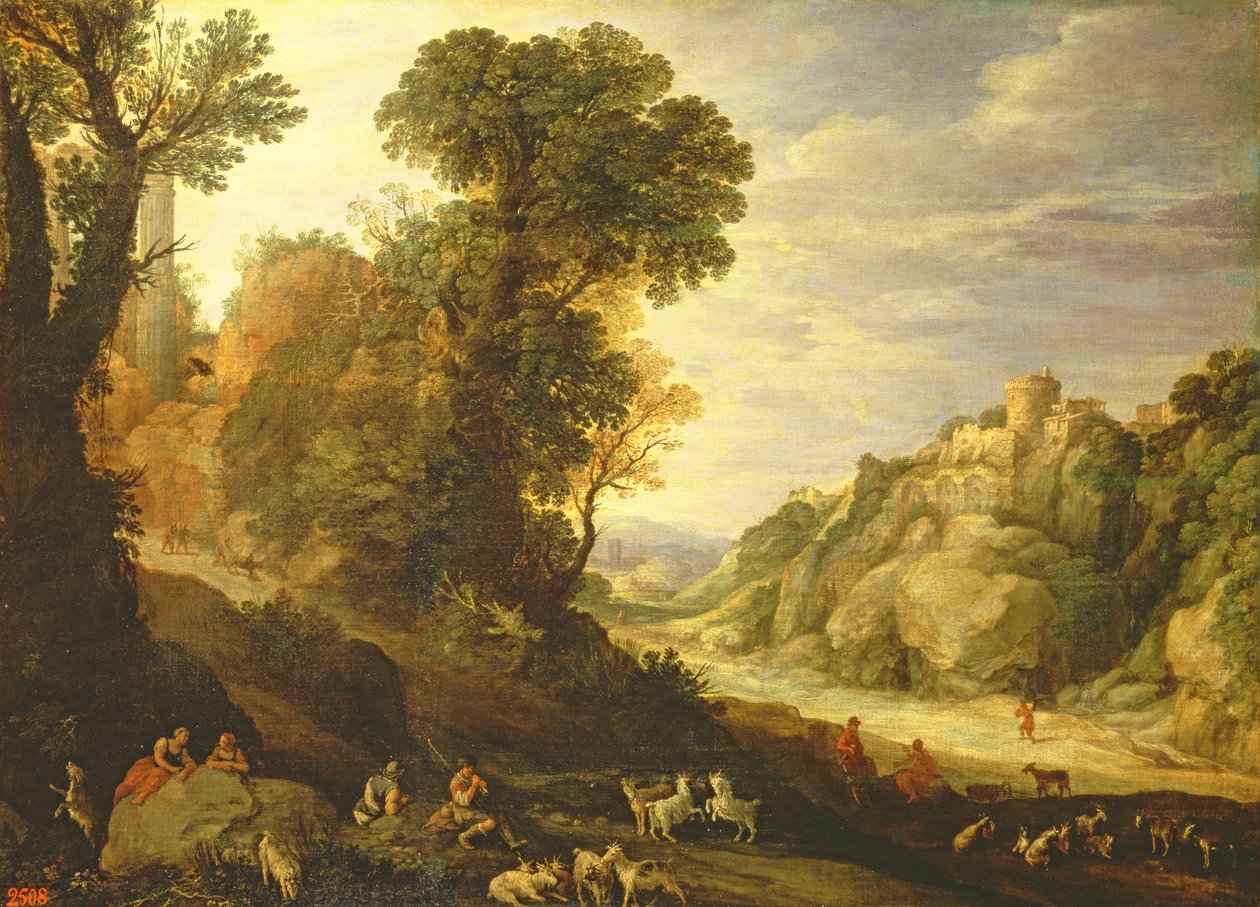 Vuoristomaisema, 1626 tekijältä Paul Bril