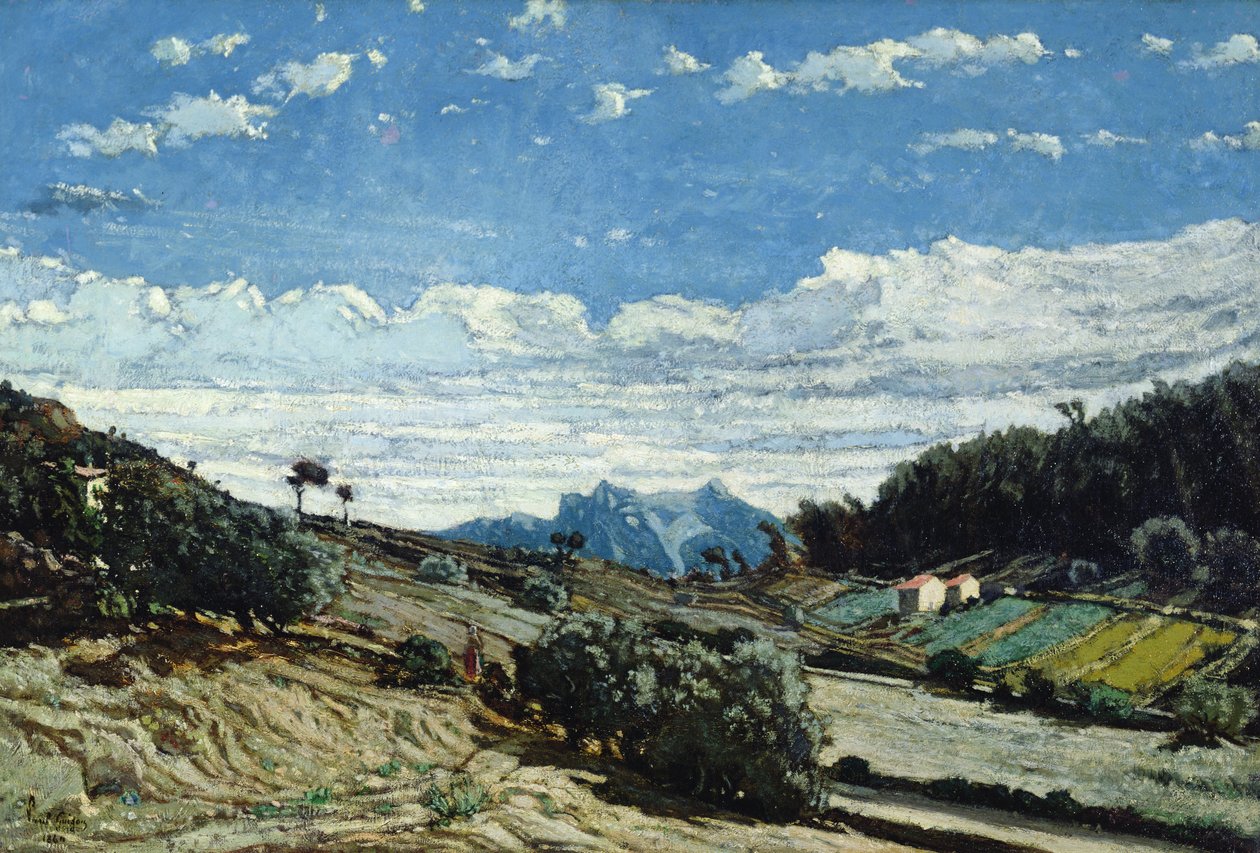 Maisema Provencessa, 1860 tekijältä Paul Camille Guigou