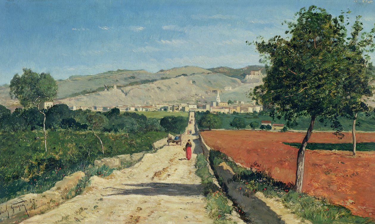 Maisema Provencessa. Näkymä Saint-Saturnin-d