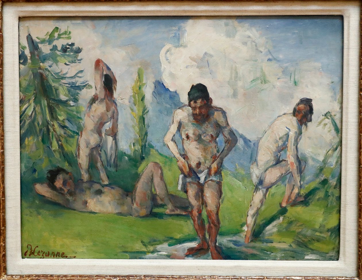 Lepäävät uimarit, 1876-78 tekijältä Paul Cézanne
