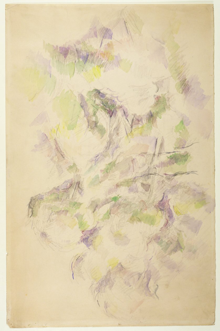 Study for Trees (lyijykynä ja wc) tekijältä Paul Cézanne
