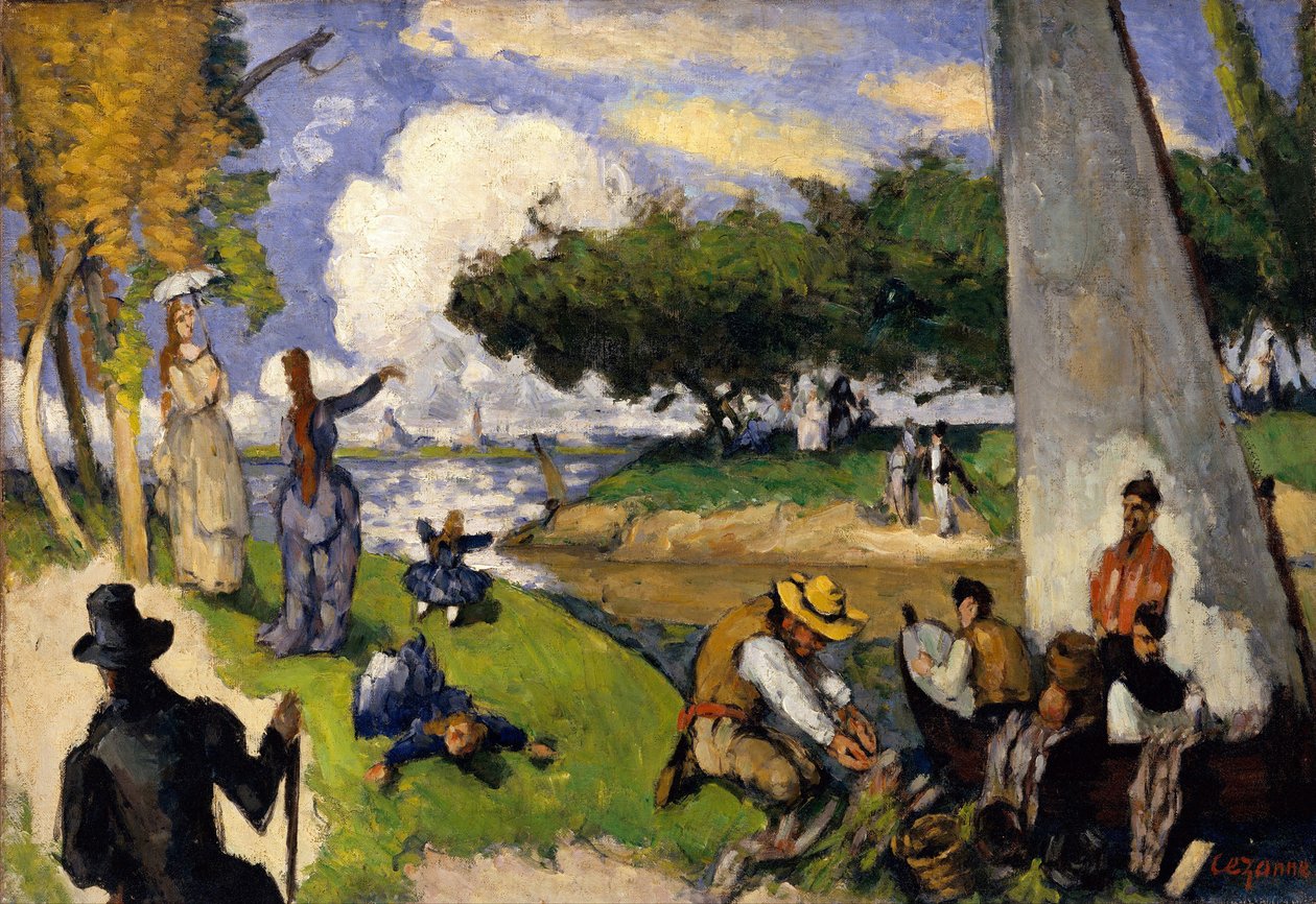 Kalastajat (Fantastic Scene), n.1875 tekijältä Paul Cézanne