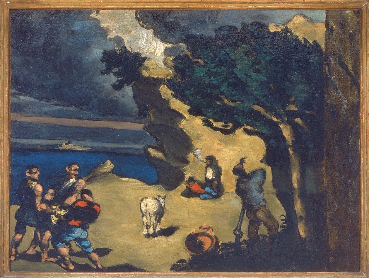Varkaat ja aasi, 1869-70 tekijältä Paul Cézanne