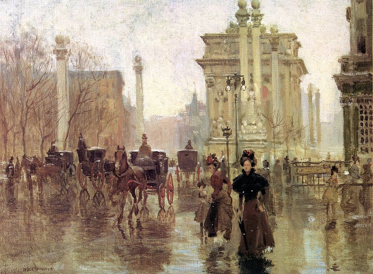 Dewey Arch, Madison Square Park, noin 1900 tekijältä Paul Cornoyer