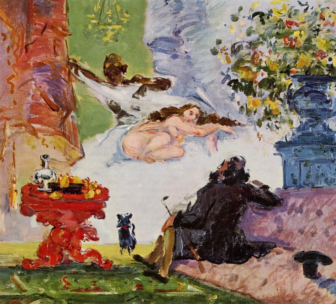Moderni Olympia -maalaus tekijältä Paul Cézanne