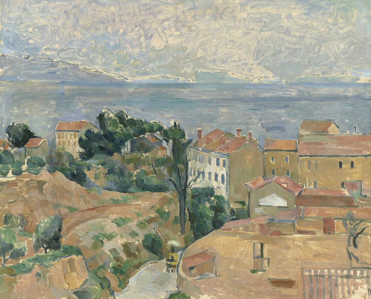 Blick auf LEstaque (Gegend bei Marseille) tekijältä Paul Cézanne
