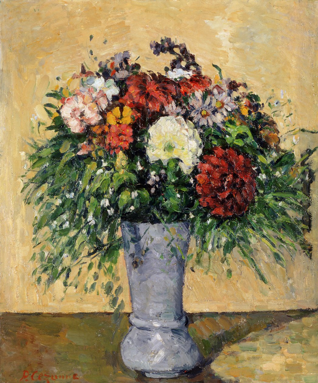 Kukkakimppu maljakossa, n. 1877 tekijältä Paul Cézanne