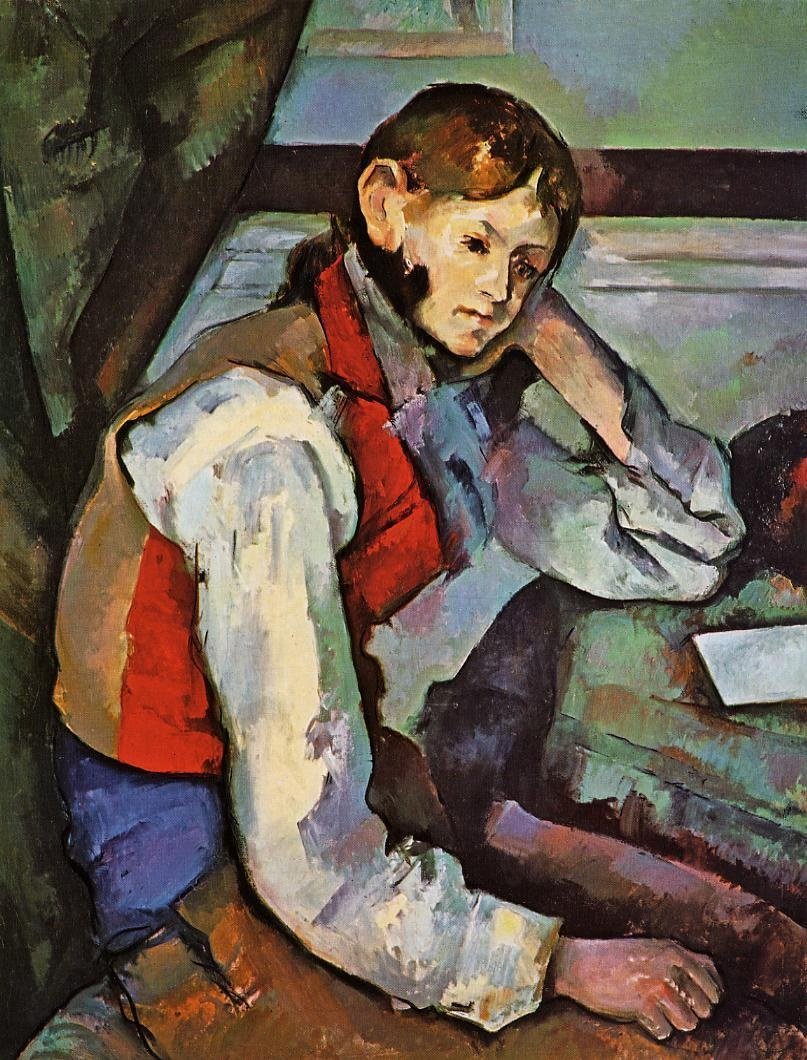 Poika punaisessa liivissä tekijältä Paul Cézanne