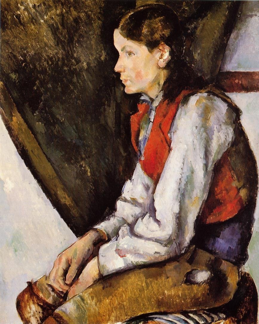 Poika punaisessa liivissä tekijältä Paul Cézanne