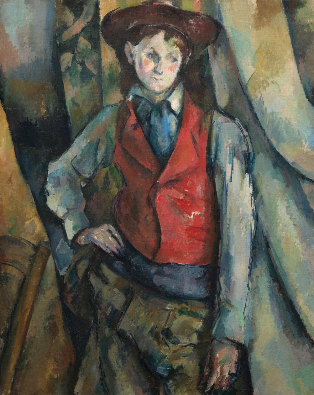 Poika punaisella liivillä tekijältä Paul Cézanne
