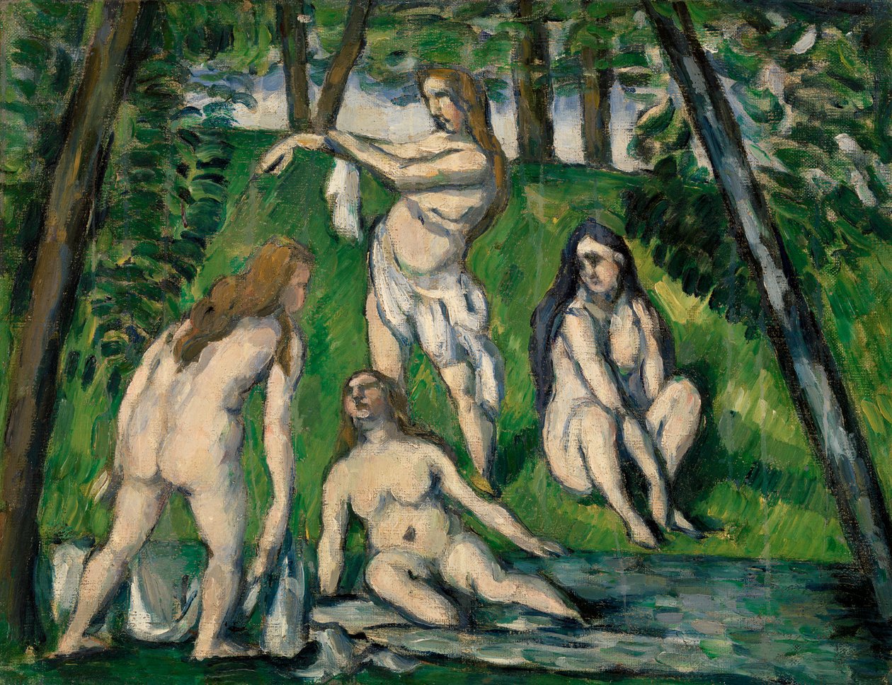 Neljä uimaria, 1876-77 tekijältä Paul Cézanne