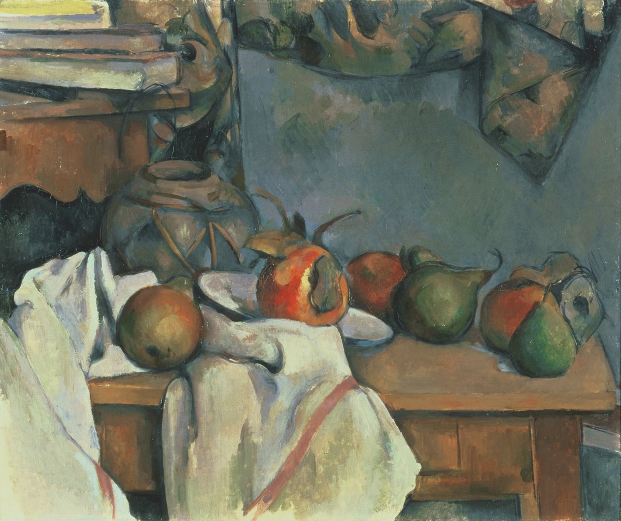 Inkivääripata granaattiomenalla ja päärynöillä tekijältä Paul Cézanne