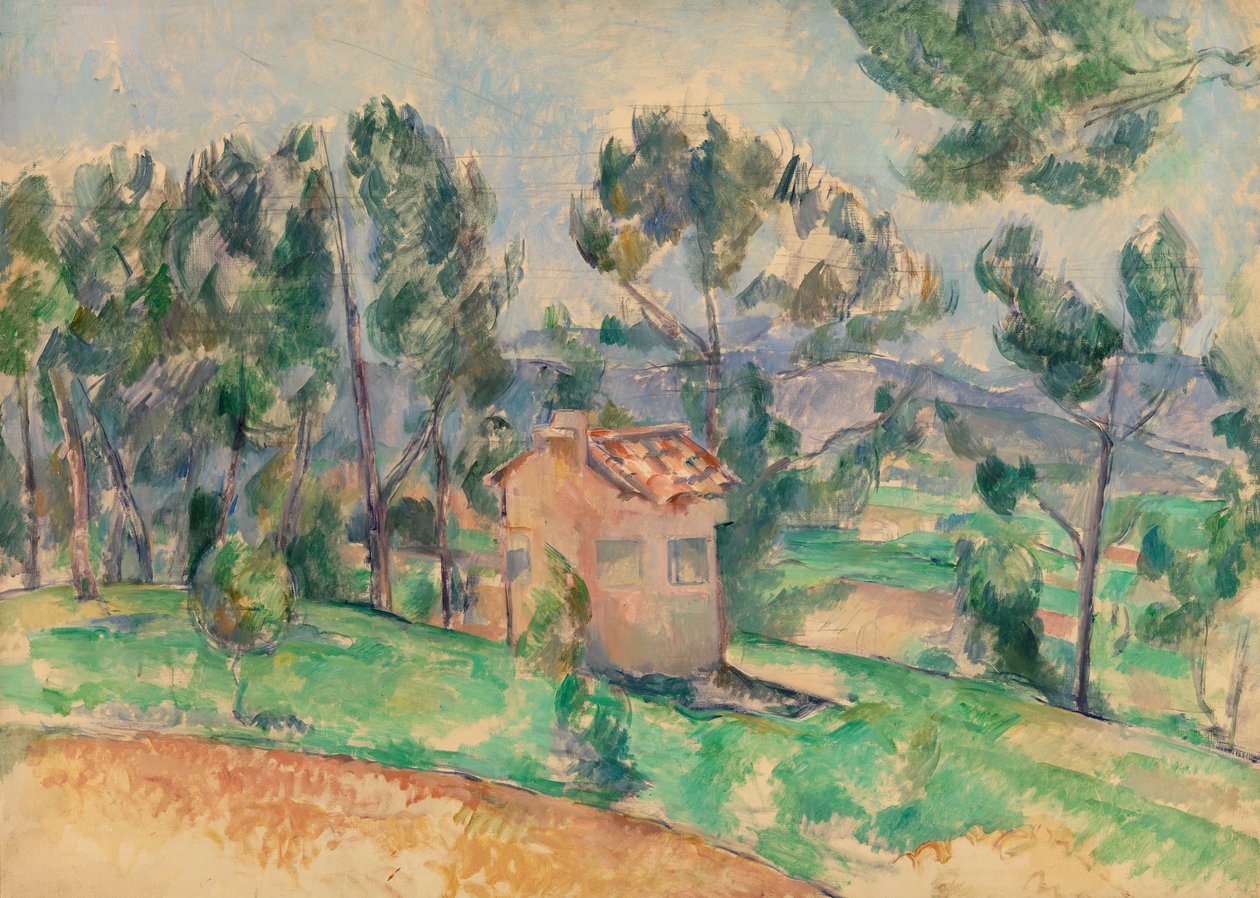 Metsästysmökki Provencessa, 1888-90 tekijältä Paul Cézanne