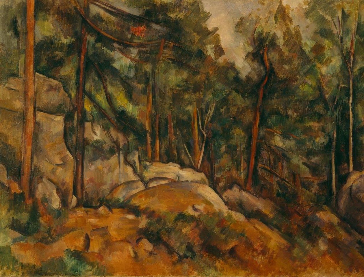 Interieur de forêt tekijältä Paul Cézanne
