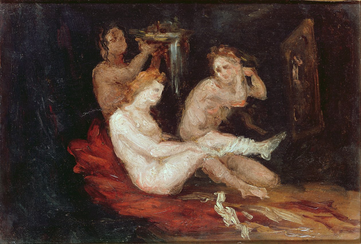 La toilette (Naisten pukeutuminen), 1864-68 tekijältä Paul Cézanne
