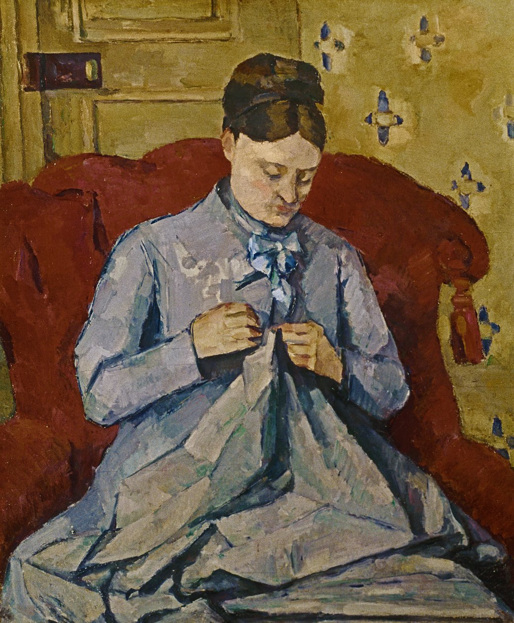 Madame Cezanne ompelu tekijältä Paul Cézanne