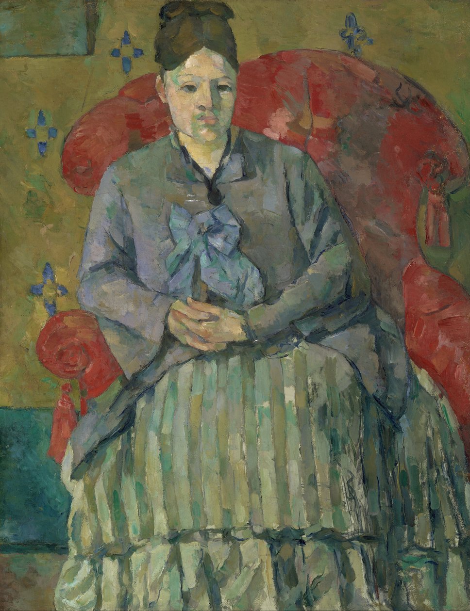 Madame Cézanne punaisessa nojatuolissa tekijältä Paul Cézanne