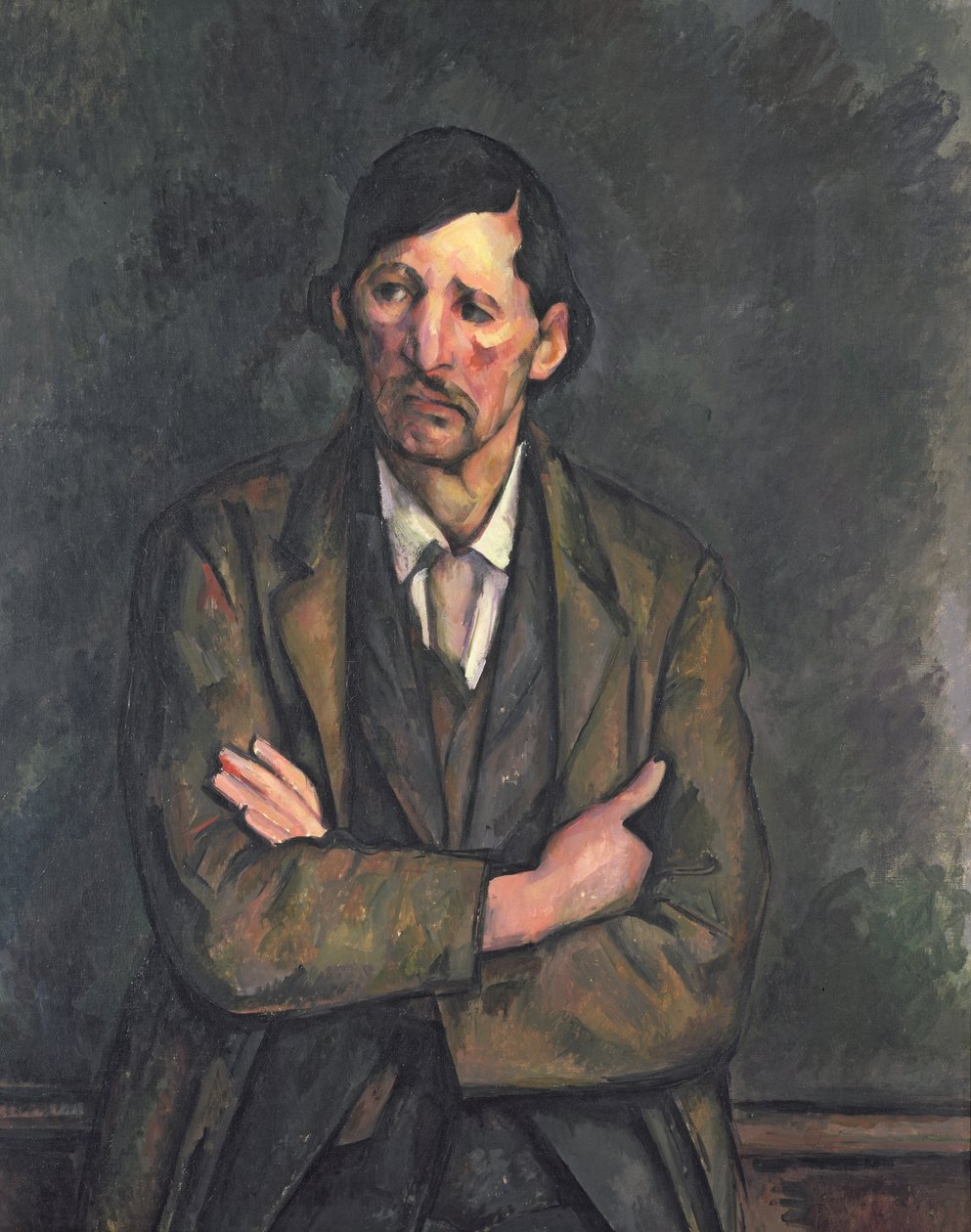 Mies ristissä kädet, n. 1899 tekijältä Paul Cézanne