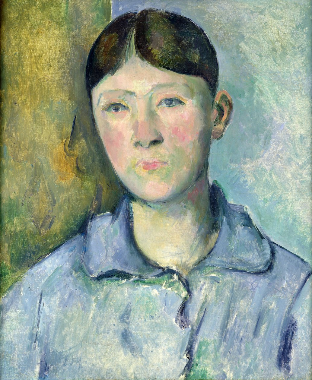 Madame Cezannen muotokuva, 1885-90 tekijältä Paul Cézanne