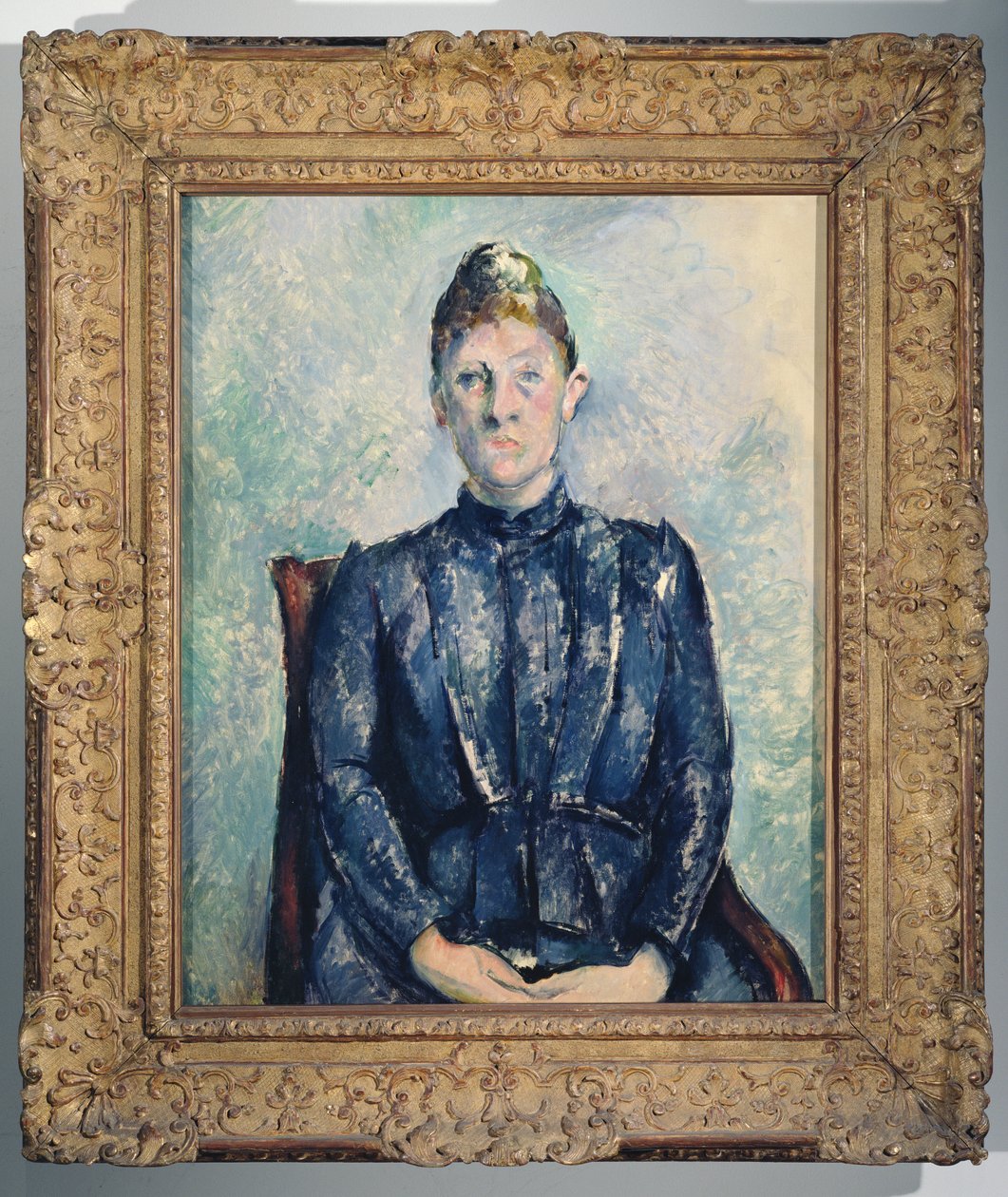 Madame Cezannen muotokuva, n. 1890 (katso myös 869809) tekijältä Paul Cézanne