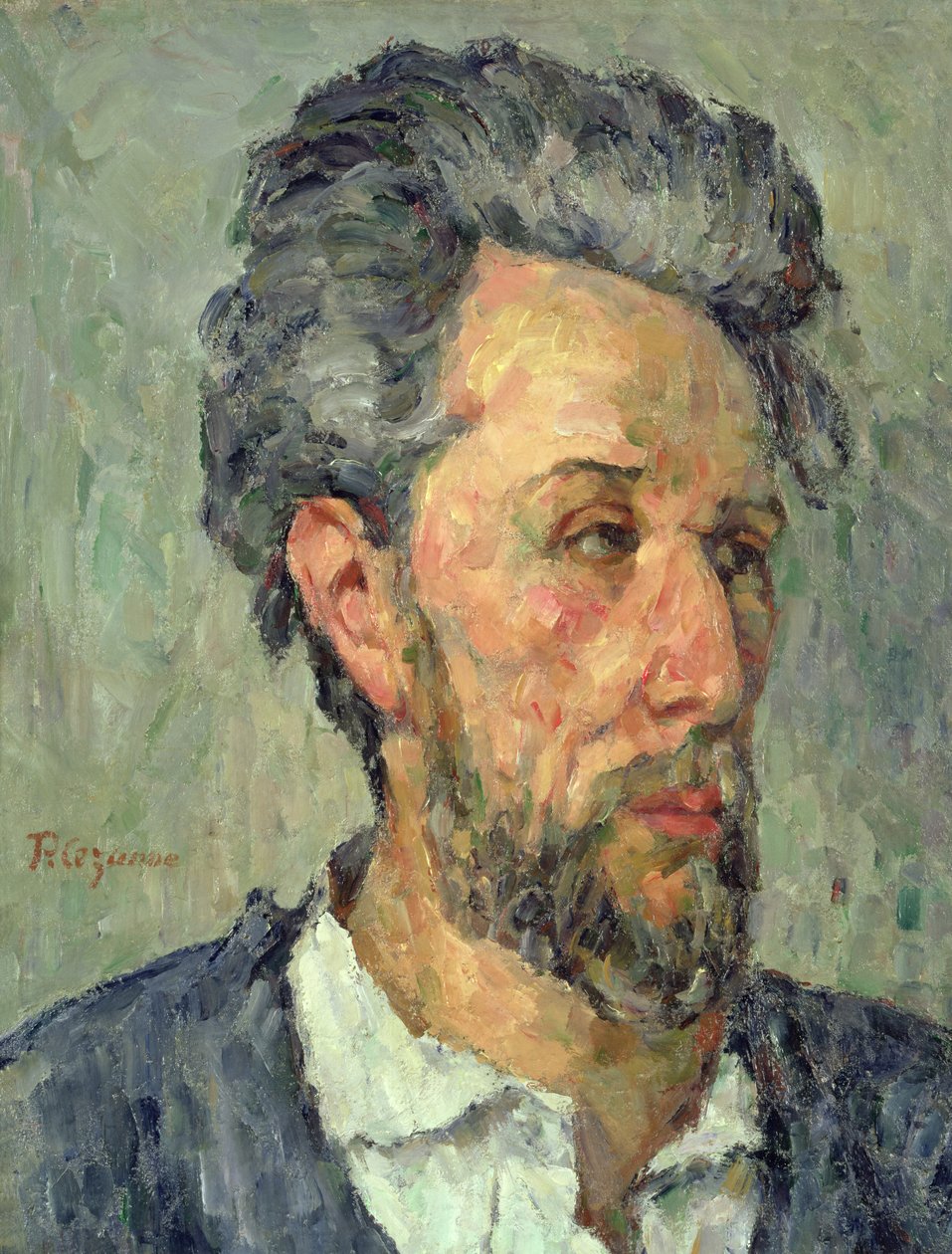 Victor Chocquetin muotokuva, 1876-77 tekijältä Paul Cézanne