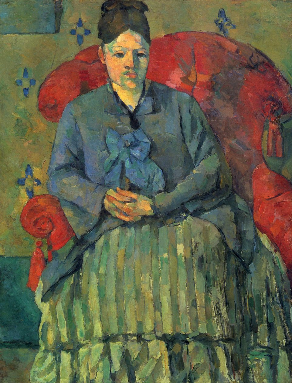 Porträt der Mme Cézanne in rotem Lehnstuhl tekijältä Paul Cézanne