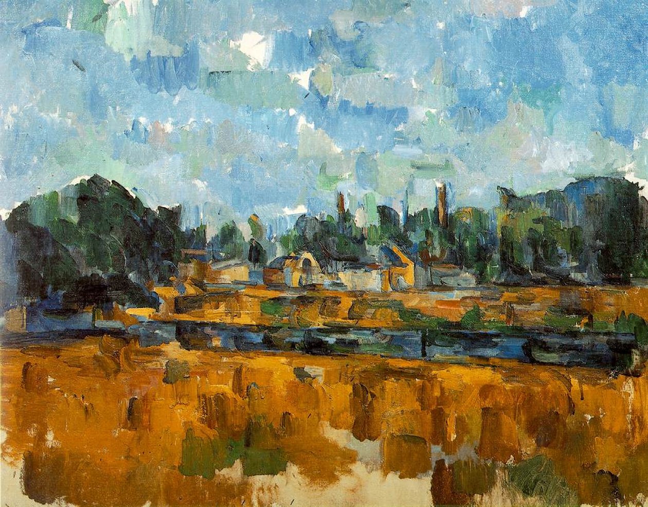 River Banks, 1904-05 tekijältä Paul Cézanne