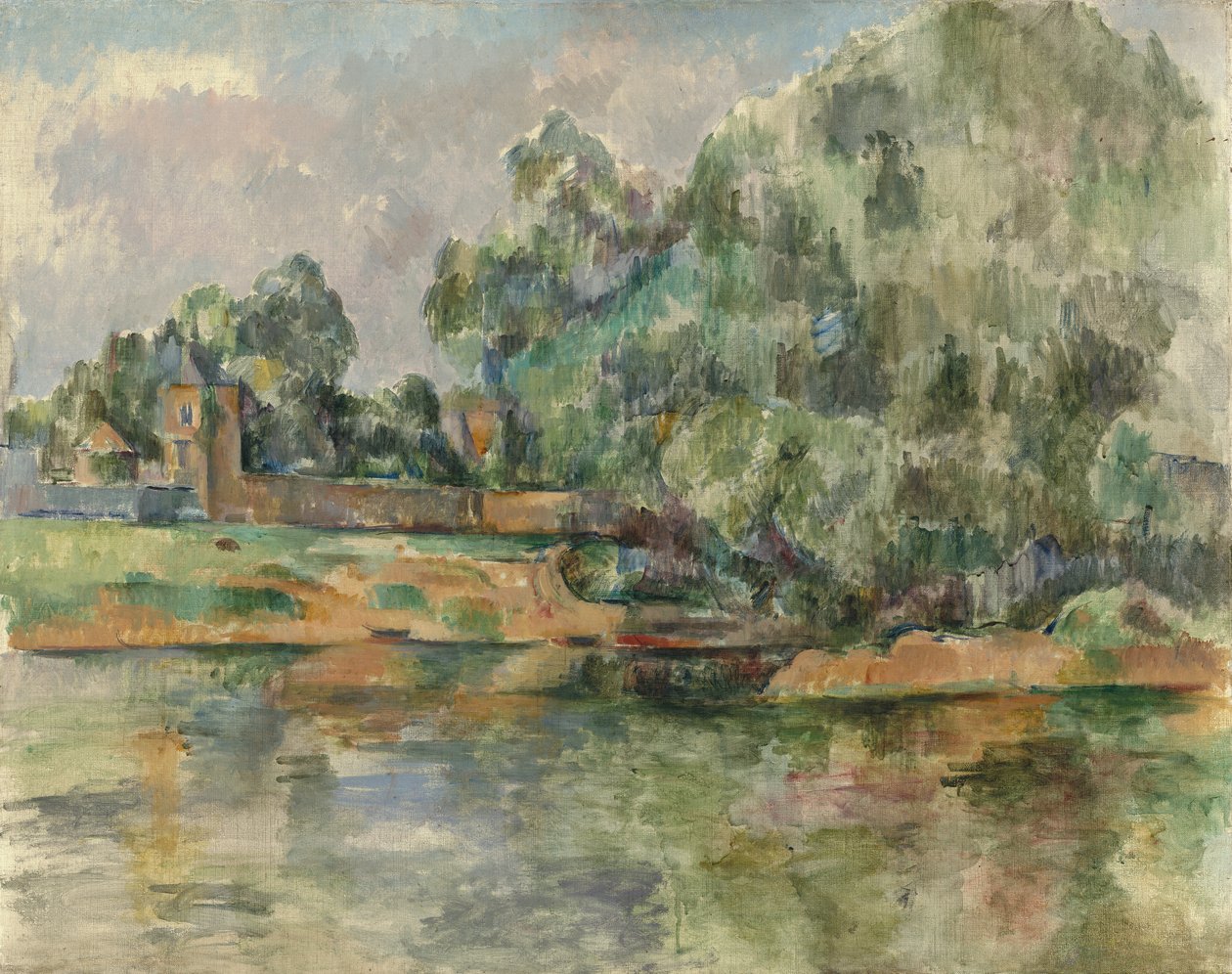 Jokiranta, noin 1895 tekijältä Paul Cézanne
