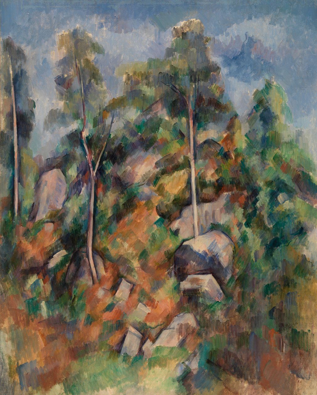 Kivet ja puut, n. 1904 tekijältä Paul Cézanne