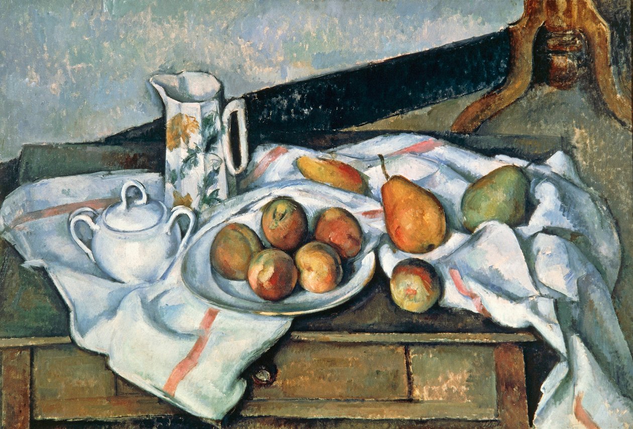 Persikoiden ja päärynöiden asetelma, 1888-90 tekijältä Paul Cézanne