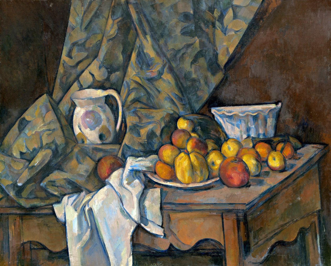 Asetelma omenoiden ja persikoiden kanssa, n. 1905 tekijältä Paul Cézanne