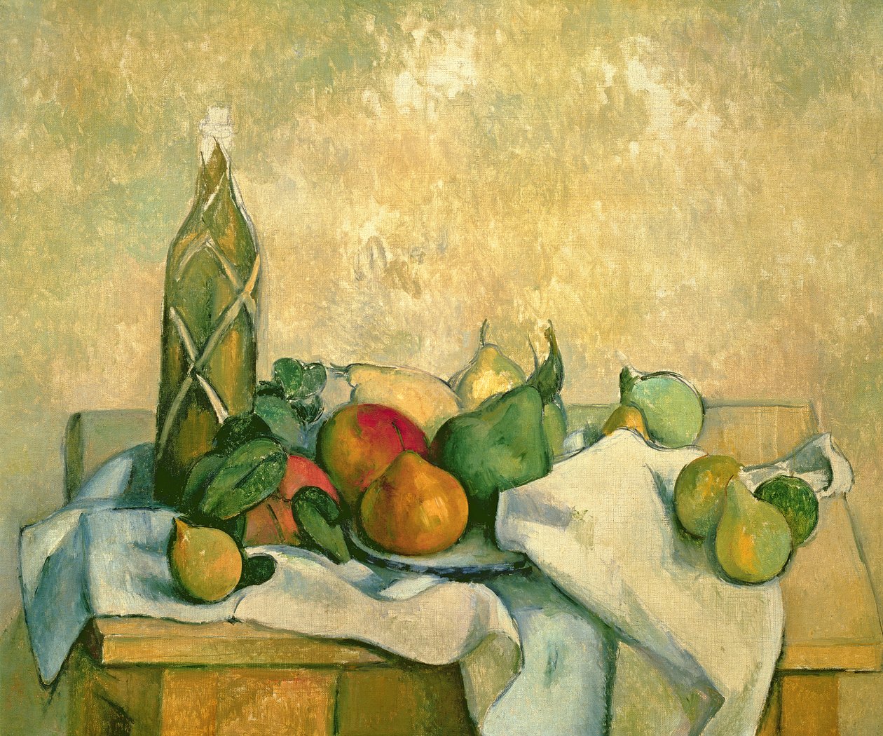 Asetelma likööripullon kanssa, 1888-90 tekijältä Paul Cézanne