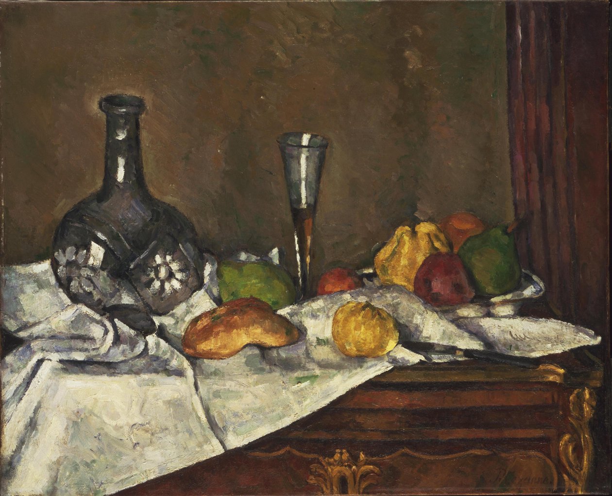 Asetelma jälkiruoka tekijältä Paul Cézanne
