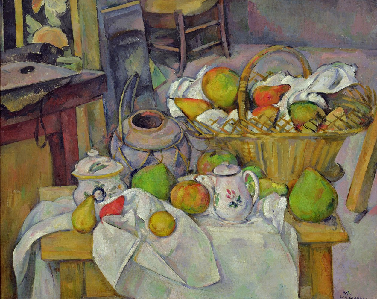 Asetelma korilla, 1888-90 tekijältä Paul Cézanne