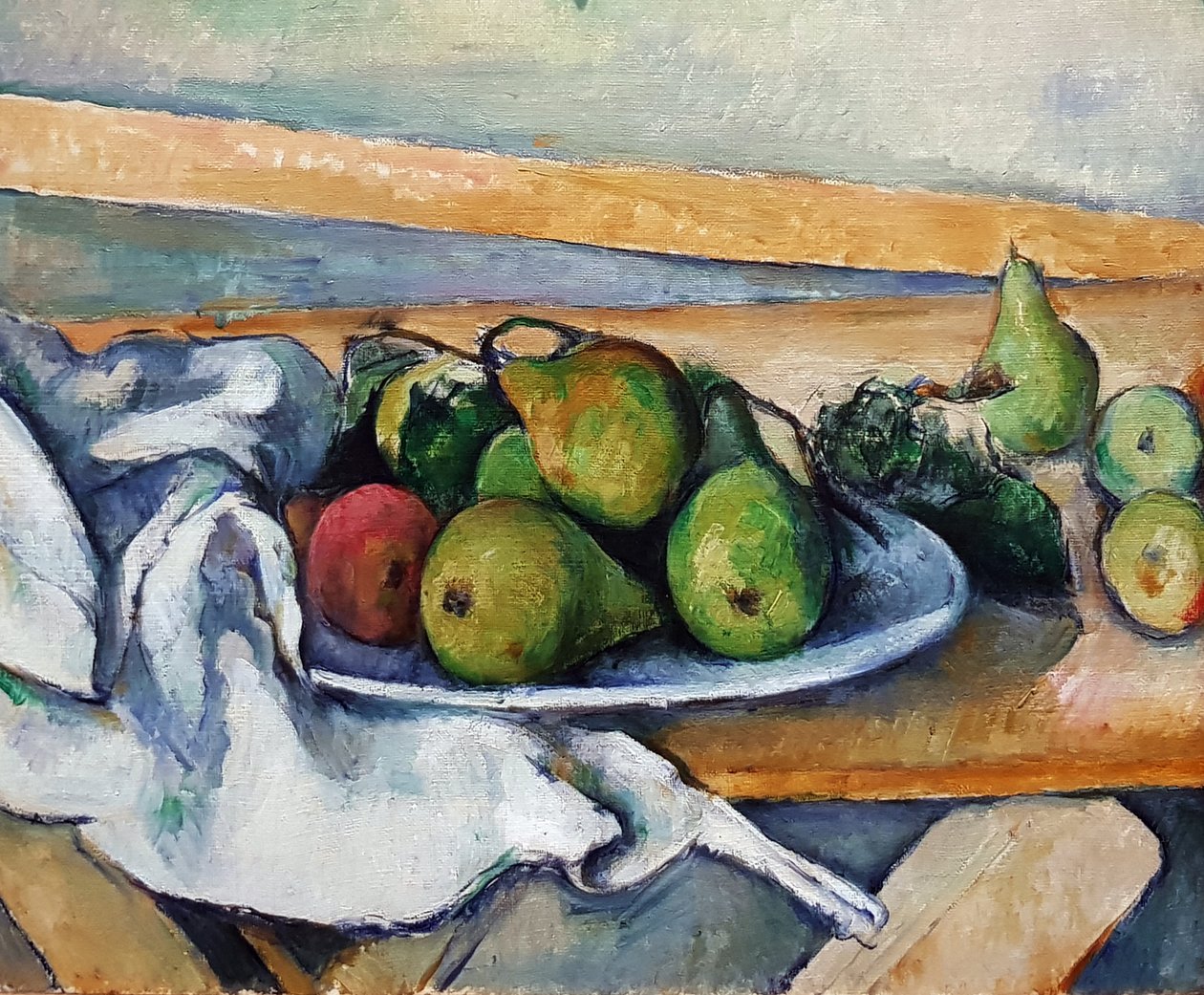 Asetelma päärynöiden kanssa tekijältä Paul Cézanne