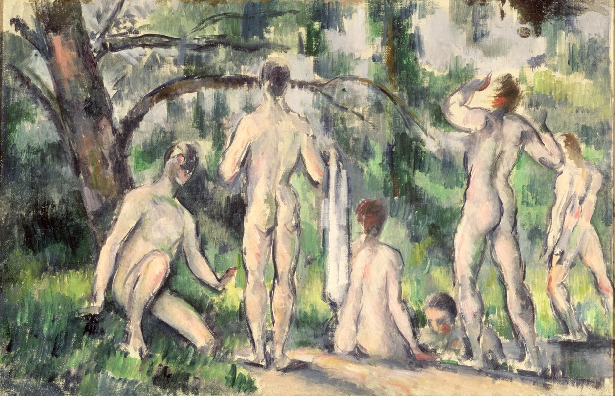 Tutkimus uimareista, n. 1895-1898 tekijältä Paul Cézanne