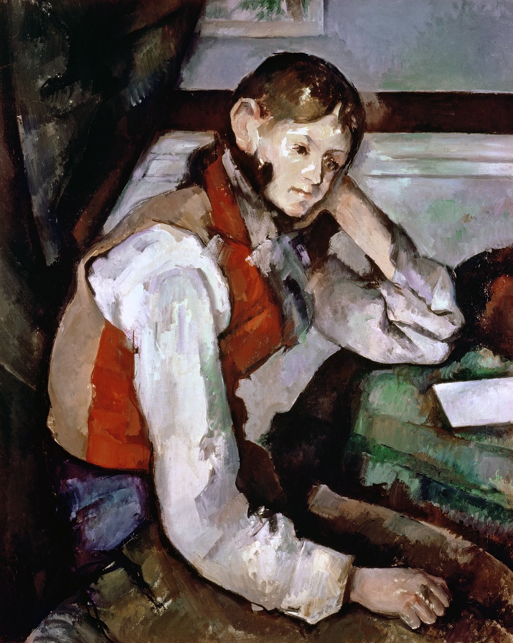 Punaliivinen poika, 1888-90 tekijältä Paul Cézanne