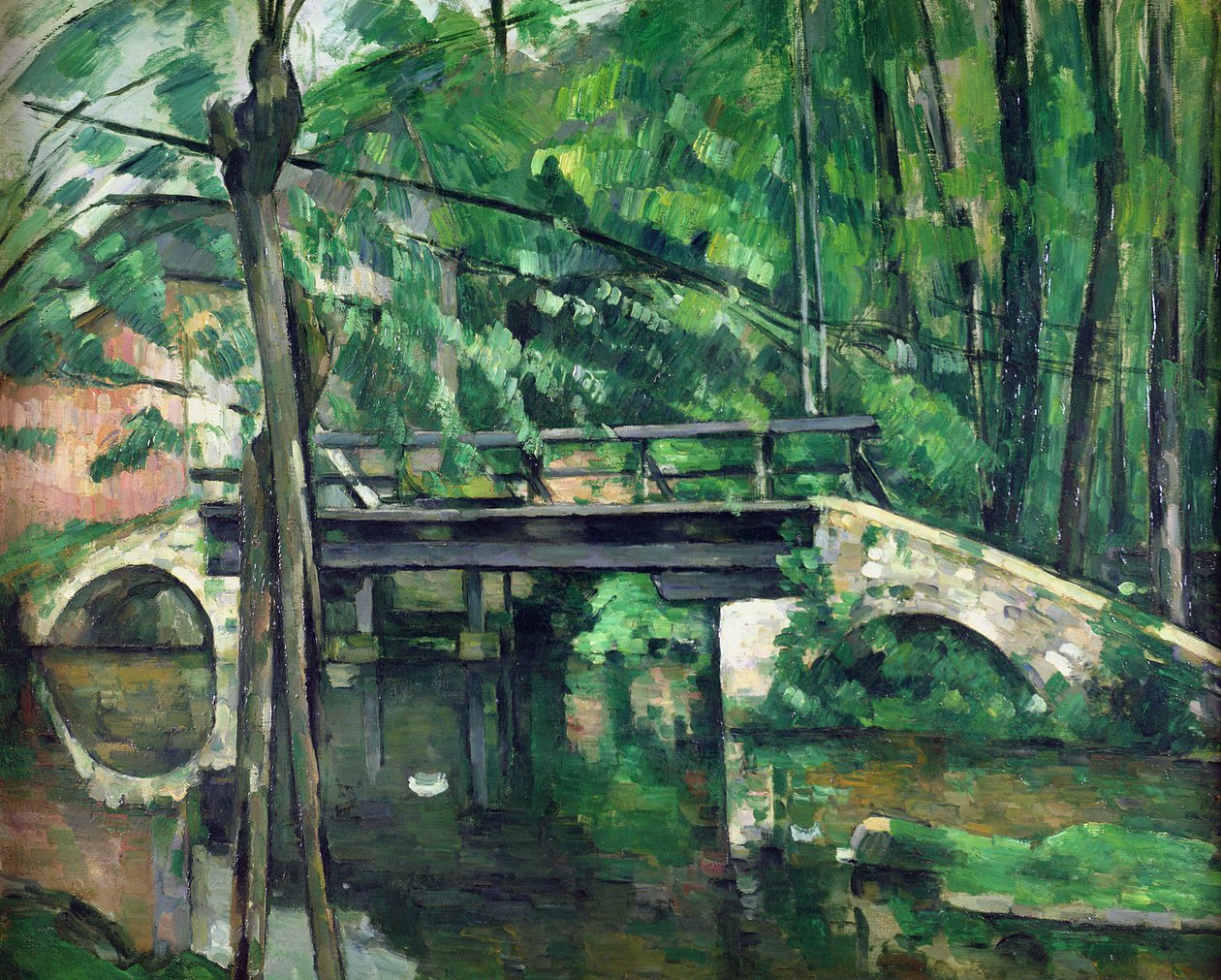 Maincyn silta, tai Mennecyn silta, tai Pieni silta, noin 1879. tekijältä Paul Cézanne
