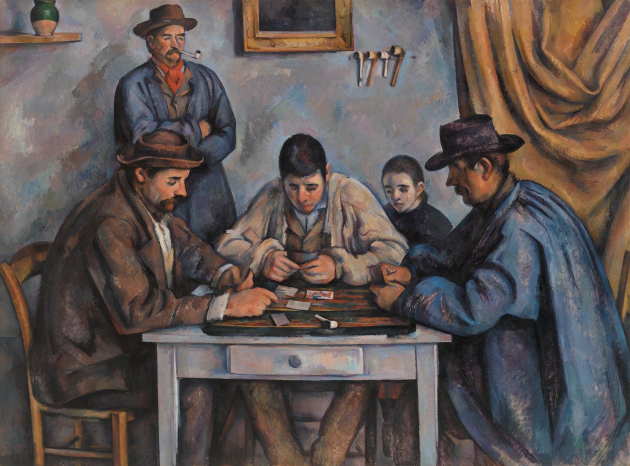 The Card Players, 1890-92 tekijältä Paul Cézanne