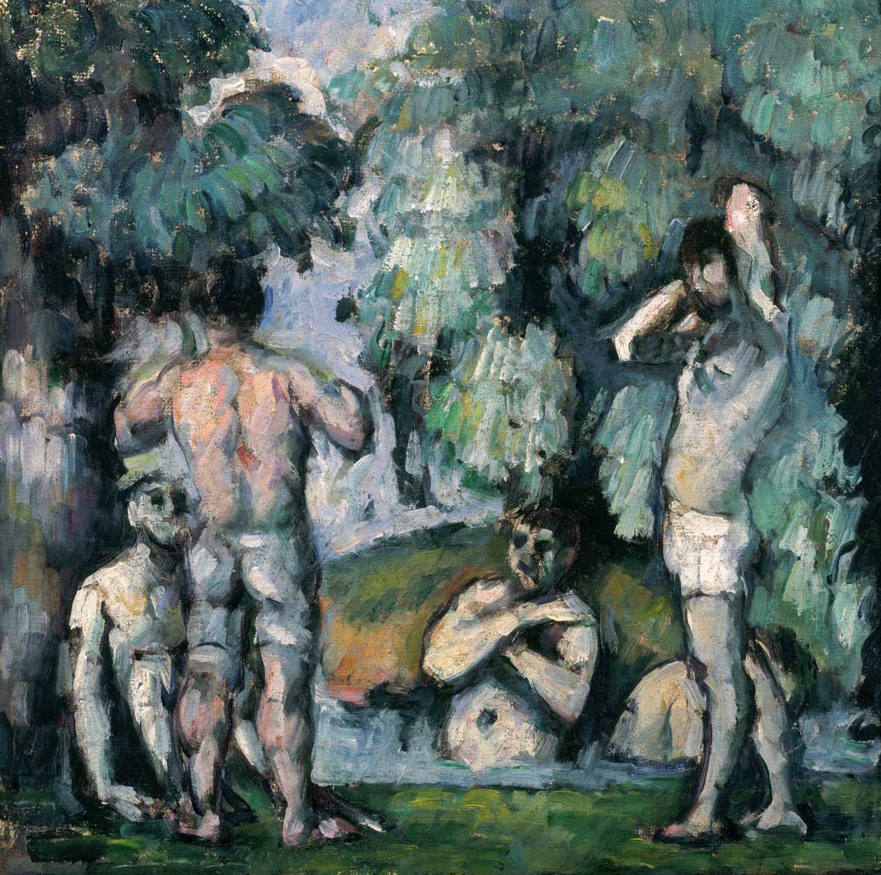 Viisi uimaria, n. 1875-1877 tekijältä Paul Cézanne