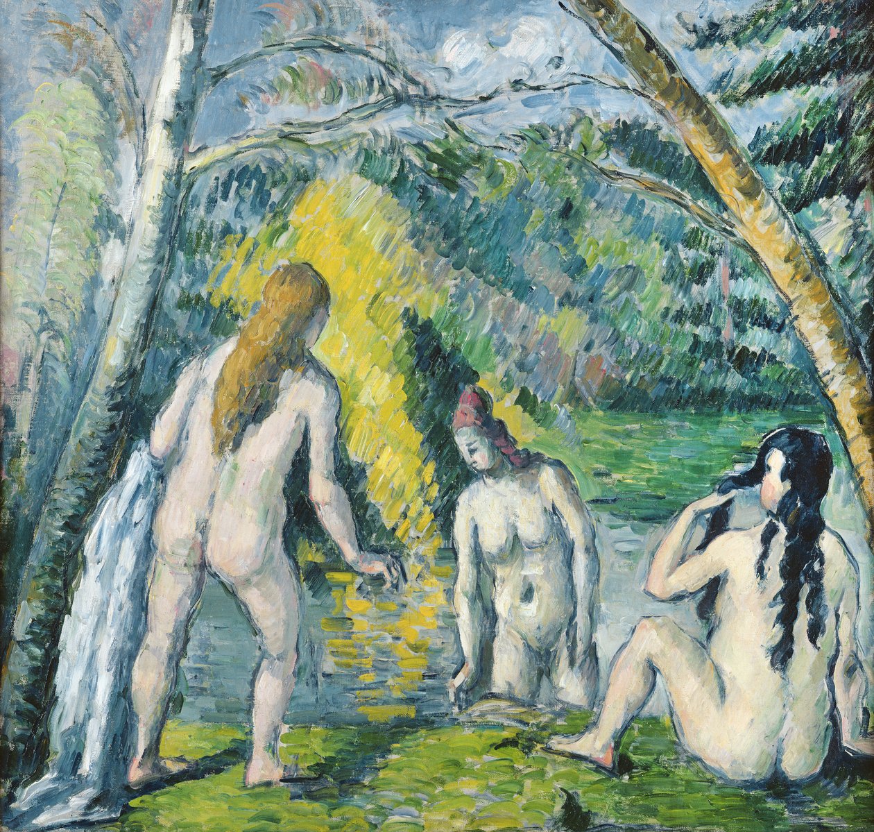 Kolme uimaria, noin 1879-82 tekijältä Paul Cézanne