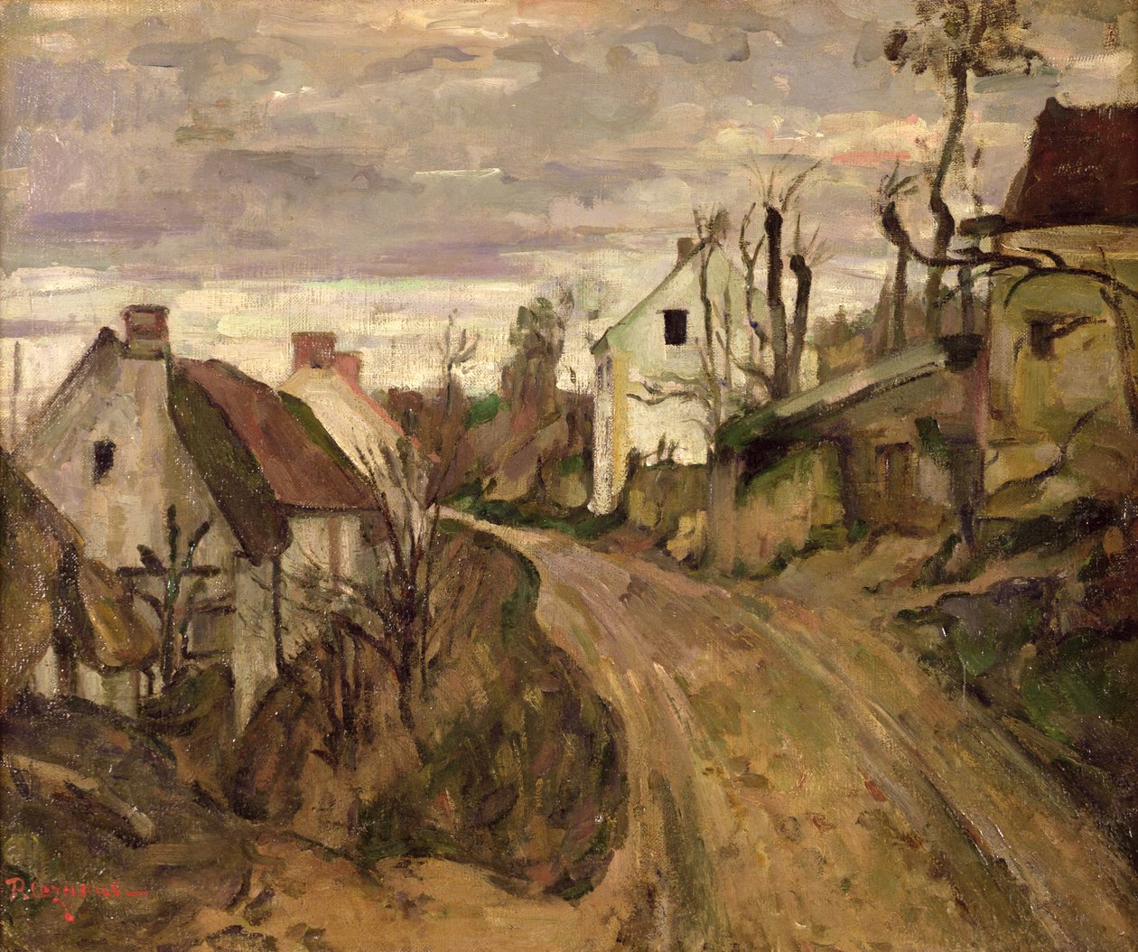 Kylätie, Auvers, n.1872-73 tekijältä Paul Cézanne