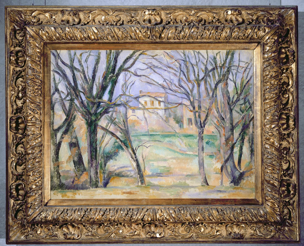 Puut ja talot, 1885-86 (katso myös 393802) tekijältä Paul Cézanne