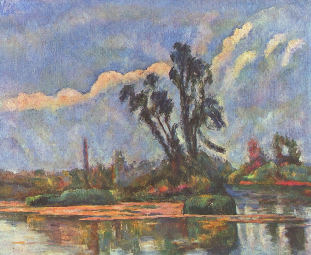 Ufer der Oise tekijältä Paul Cézanne