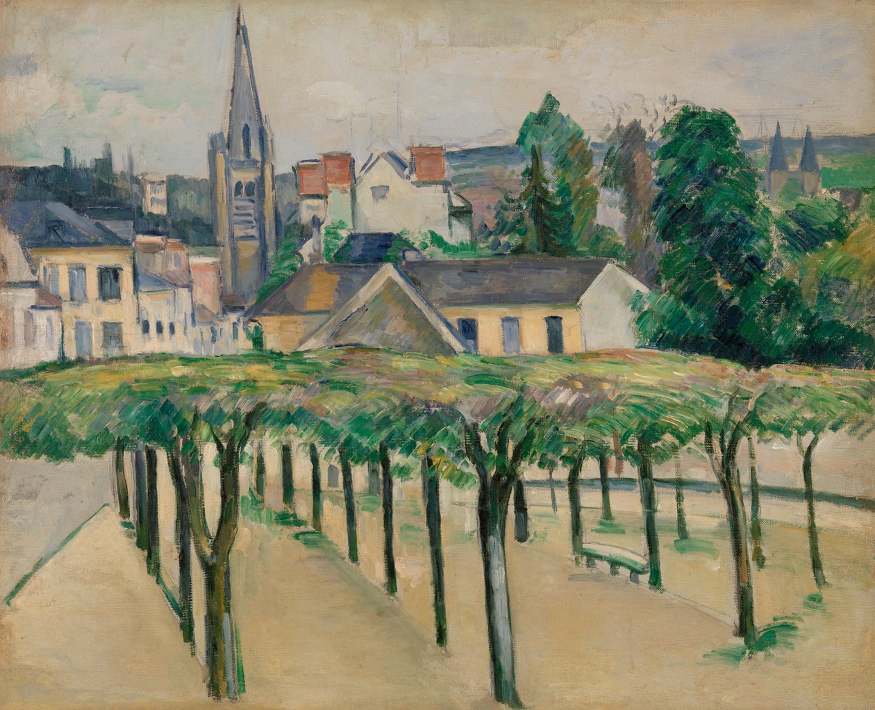 Kylän aukio, noin 1881 tekijältä Paul Cézanne