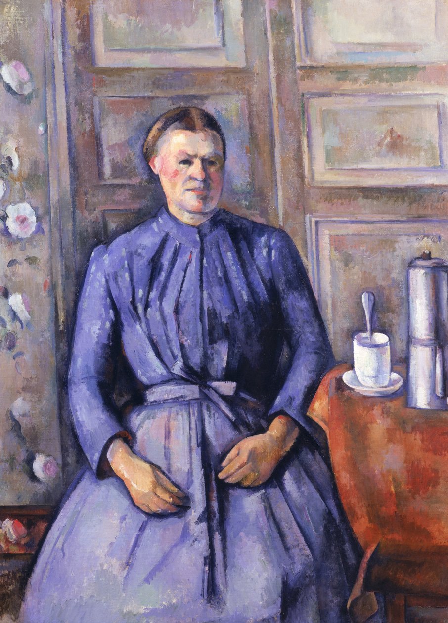 Nainen kahvipannulla, n. 1890-1895 tekijältä Paul Cézanne