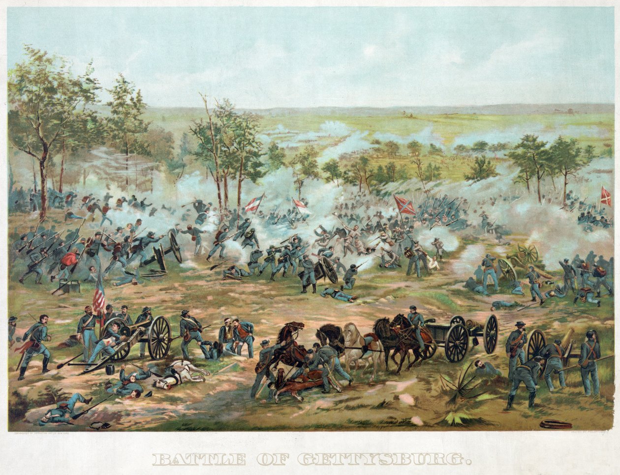 Gettysburgin taistelu, pubi. 1898 tekijältä Paul Dominique Philippoteaux