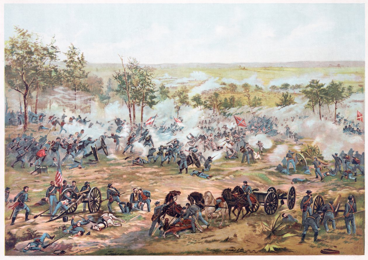 Gettysburgin taistelu, pubi. Kurz und Allison, 1891 tekijältä Paul Dominique Philippoteaux