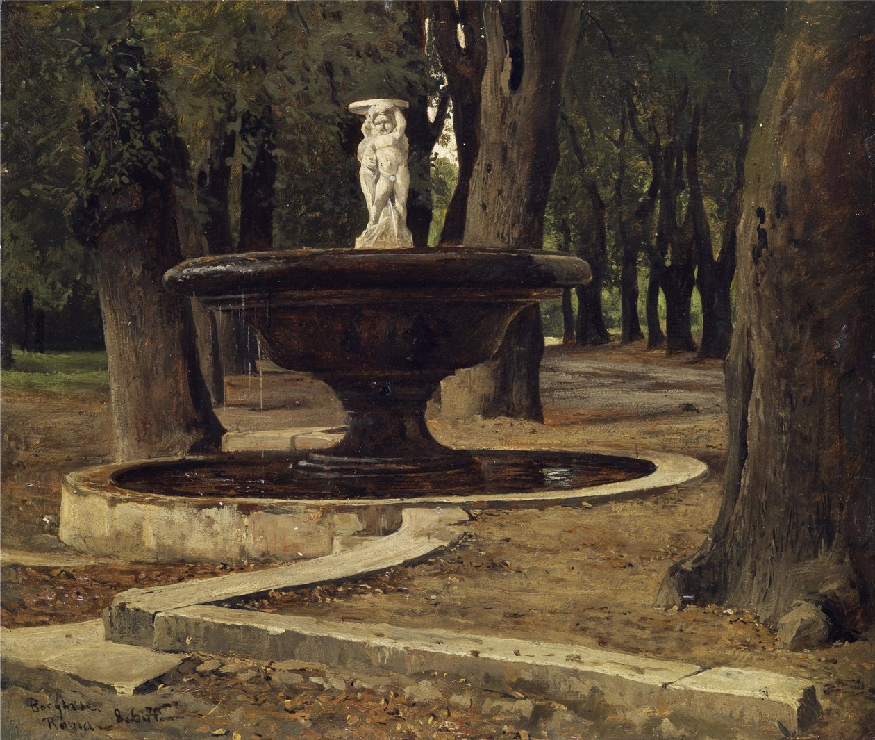 Brunnen im Park der Villa Borghese kaupungissa Rom tekijältä Paul Flickel